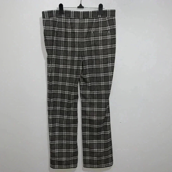 BNWT Maje  Women’s CHECKED TWEED STRAIGHT-LEG PANTS IN GRAY size 8 - Picture 3 of 4